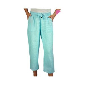 RABE CROP LINEN PANT  BLUE